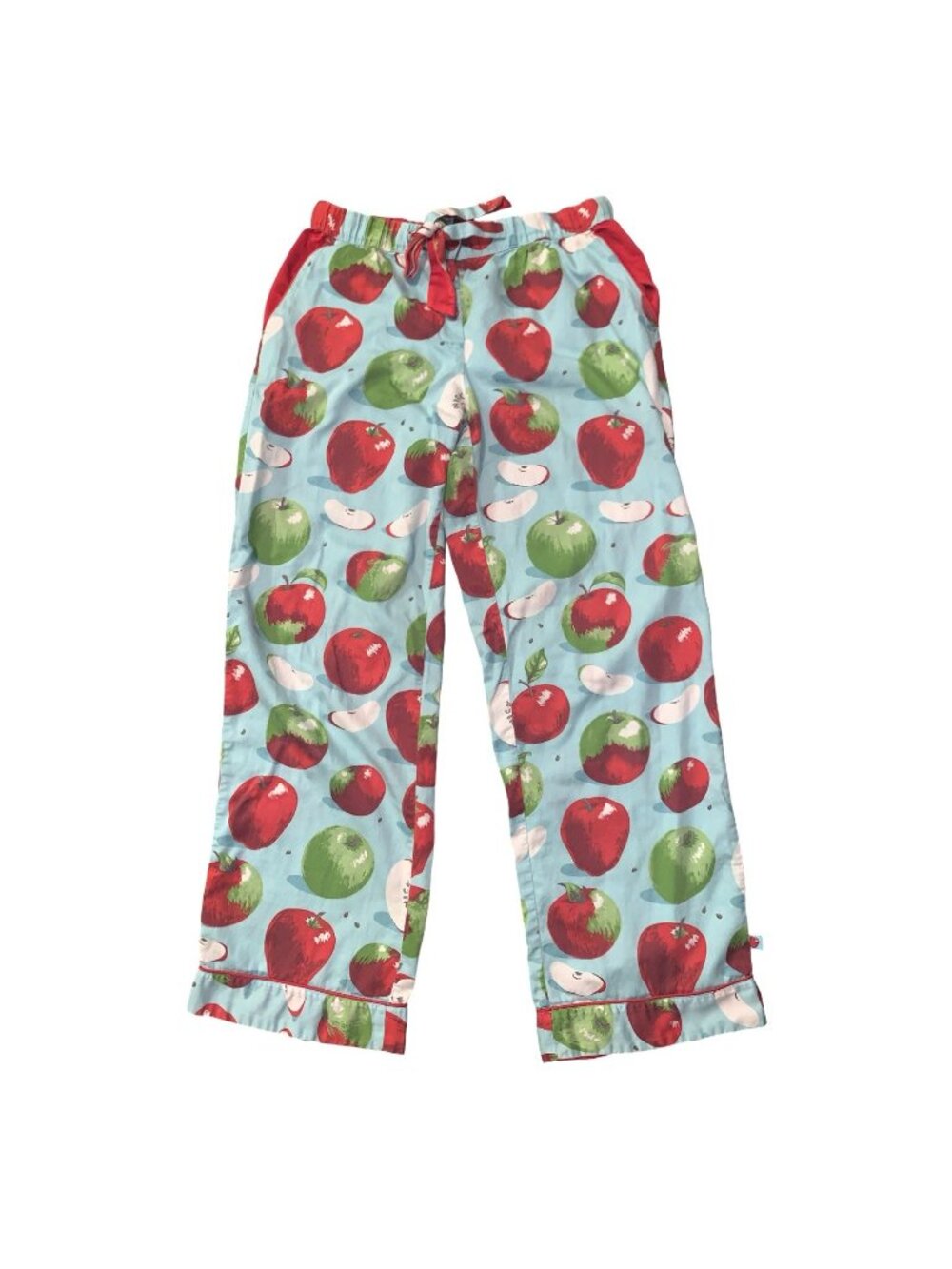 Rare Nick & Nora An Apple A Day/apple Of My Eye Pajama Lounge Pants Sz S Flannel